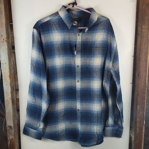 Croft & Barrow Flannel Long Sleeve Blue Large